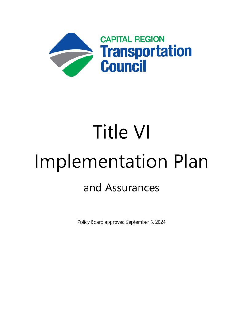 Image of Title VI Implementation Plan and Assurances Document Cover